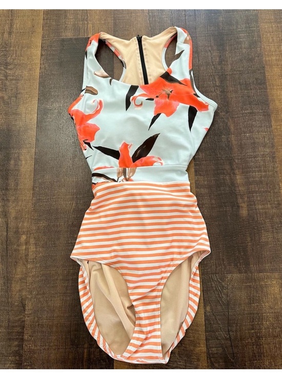 Albion Other - Albion Fit Seaworthy Floral/Striped One Piece Swimsuit Size Small